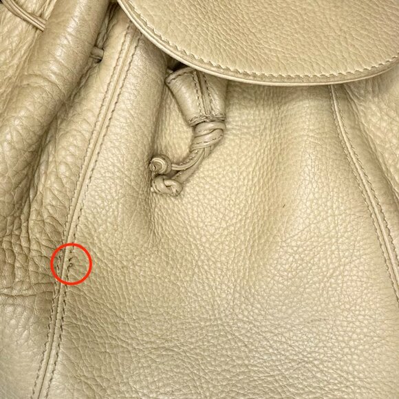 Coach Vintage Sonoma Small Backpack Natural Grain Pebbled Leather 96 Maize 4911 - Picture 15 of 15